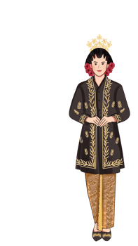 An illustration of a woman in traditional dress png