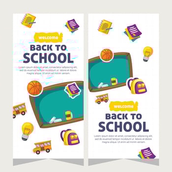 Education social media stories design template vector