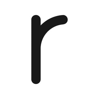 R letter icon vector
