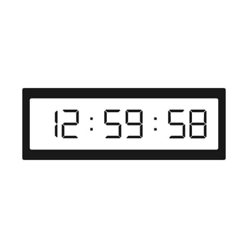 digital clock icon vector