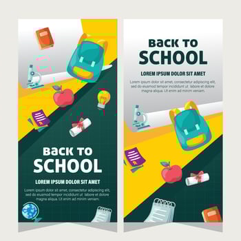 Education social media stories design template vector