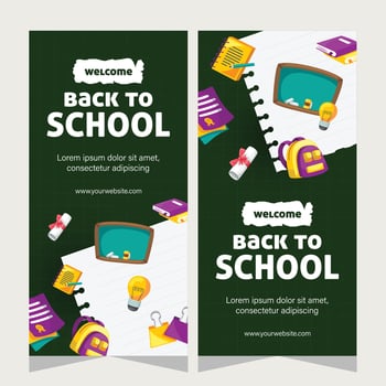 Education social media stories design template vector