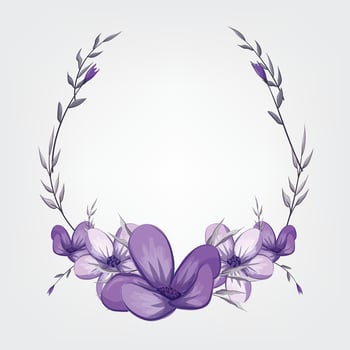 Decorative Floral Foliage Ornament for Wedding Invitation vector