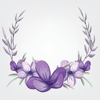 Decorative Floral Foliage Ornament for Wedding Invitation vector