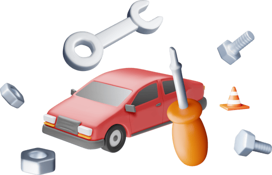 3D Car Repair Concept png