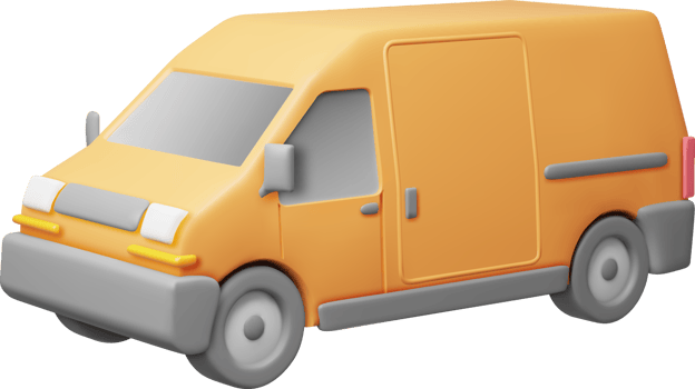 3D Delivery Van Car png