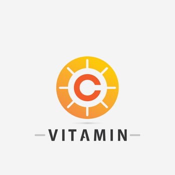 vitamin c logo vector design vector icon health nutrition
