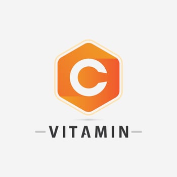 vitamin c logo vector design vector icon health nutrition