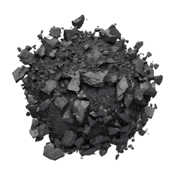 AI generated Black Coal Rust on Transparent background - Ai Generated png