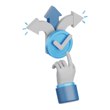 3d rendering decision making isolated useful for business, analytics, web, money and finance design png