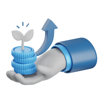 3d rendering investment isolated useful for business, analytics, web, money and finance design png