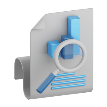 3d rendering data research isolated useful for business, analytics, web, money and finance design png