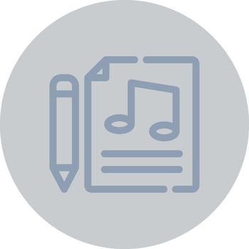 Music Score Creative Icon Design vector