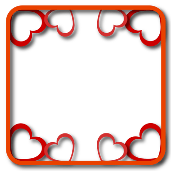 3d Papercut heart Frame for Valentine's Day, Mother's Day, women's Day. png