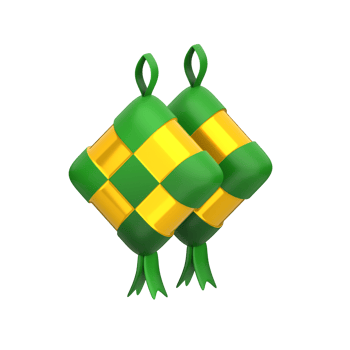 Ketupat 3D Illustration png
