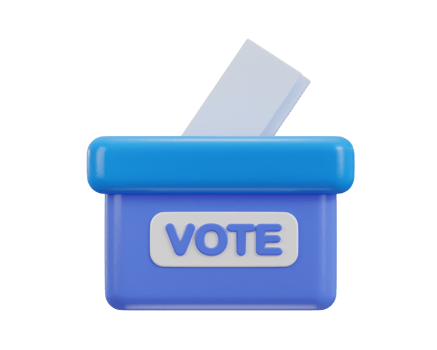 ballot box voting concept 3d icon illustration png