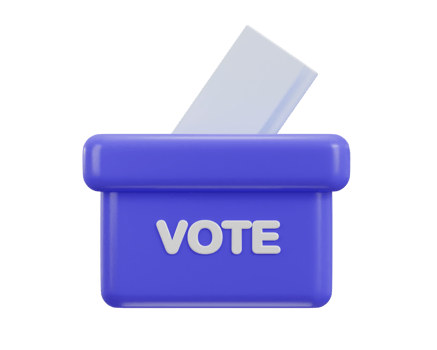 ballot box voting concept 3d icon illustration png