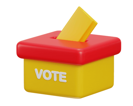 ballot box voting concept 3d icon illustration png