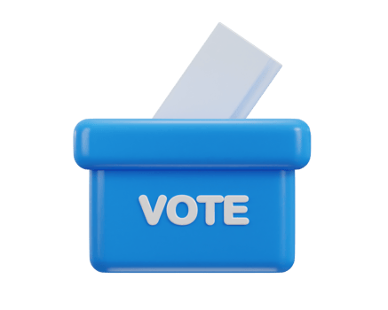 ballot box voting concept 3d icon illustration png