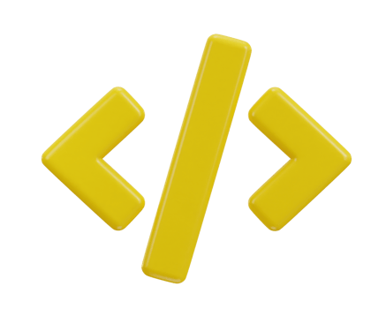 code icon 3d rendering symbol of web development png