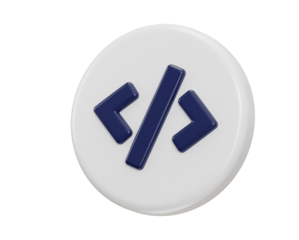 code icon 3d rendering illustration png