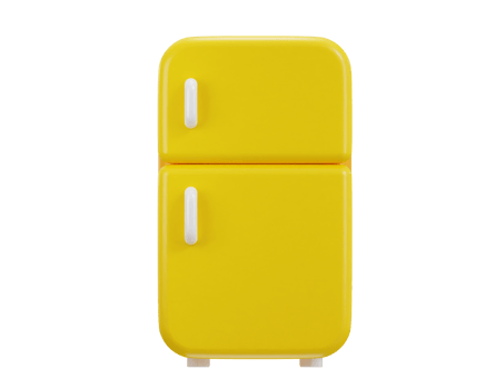 refrigerator fridge kitchen appliance 3d rendering icon illustration png