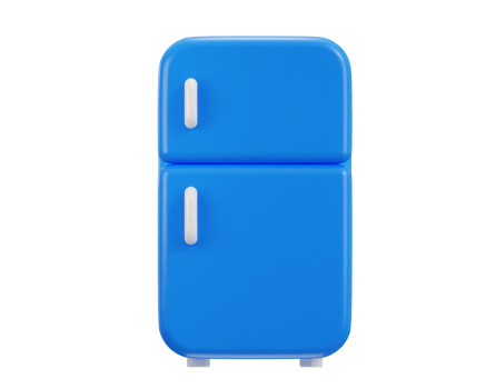 refrigerator 3d rendering icon illustration png