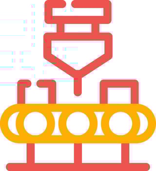 Conveyor Belt Creative Icon Design vector