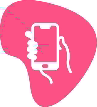 Hands holding mobile phone Vector Icon