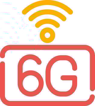 6G Network Creative Icon Design vector