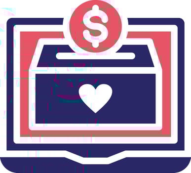 Online Donation Vector Icon