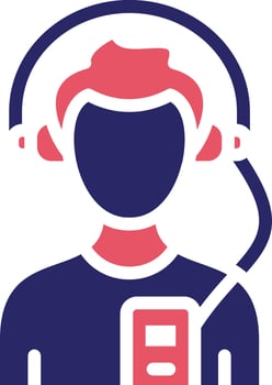 Listening Music Vector Icon