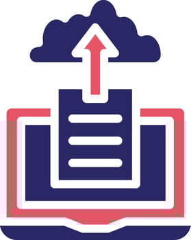 Upload File on Cloud Vector Icon