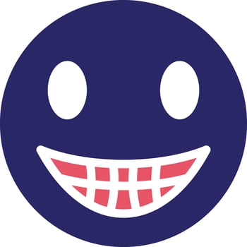 Beaming Face with Smiling Eyes Vector Icon