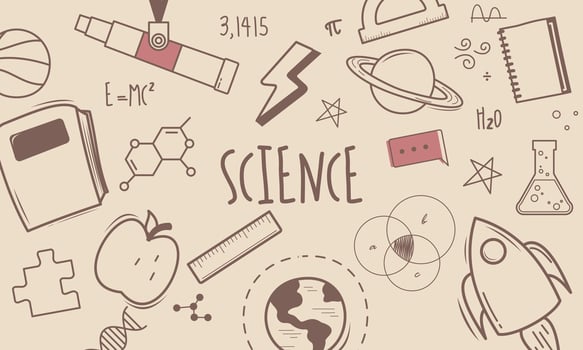 Vintage science education background vector