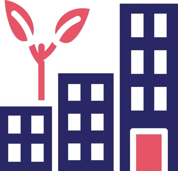 Green City Vector Icon