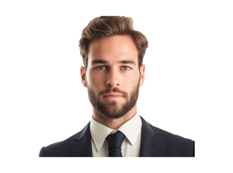 AI generated Portrait of beatiful businessman png