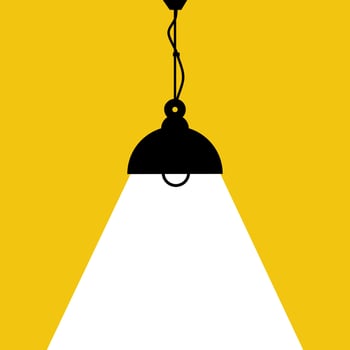 Lamp illumination advertising vector