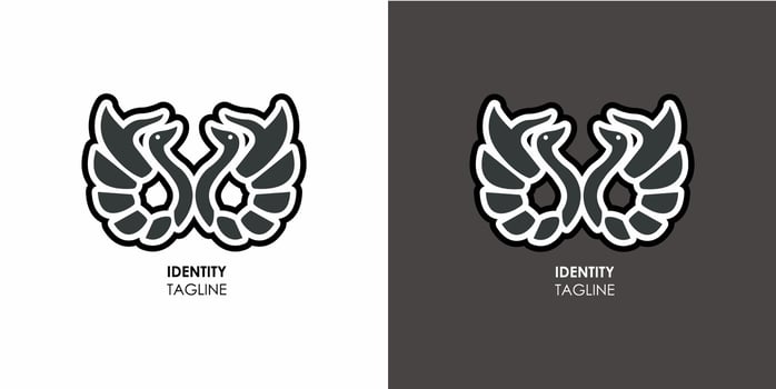 W VECTOR SWAN LOGO