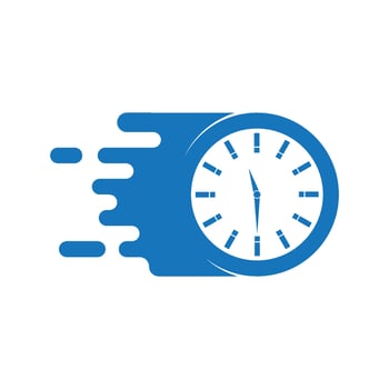 business clock logo template vector
