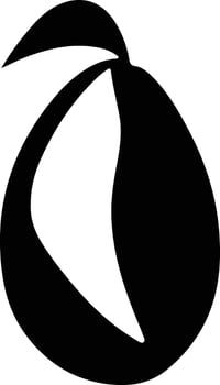 mango  black silhouette vector