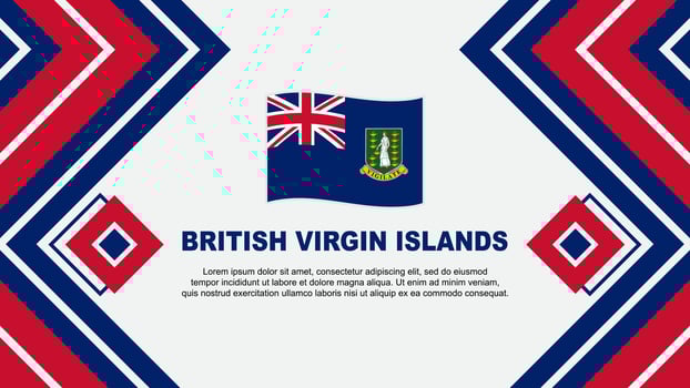 British Virgin Islands Flag Abstract Background Design Template. British Virgin Islands Independence Day Banner Wallpaper Vector Illustration. Design