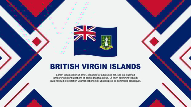 British Virgin Islands Flag Abstract Background Design Template. British Virgin Islands Independence Day Banner Wallpaper Vector Illustration. Illustration