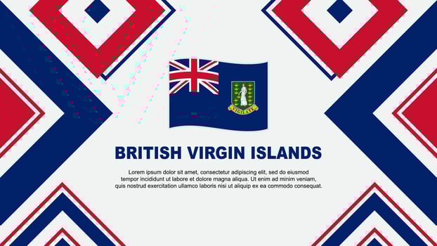 British Virgin Islands Flag Abstract Background Design Template. British Virgin Islands Independence Day Banner Wallpaper Vector Illustration. Independence Day