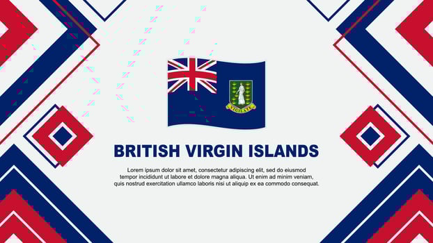 British Virgin Islands Flag Abstract Background Design Template. British Virgin Islands Independence Day Banner Wallpaper Vector Illustration. Background