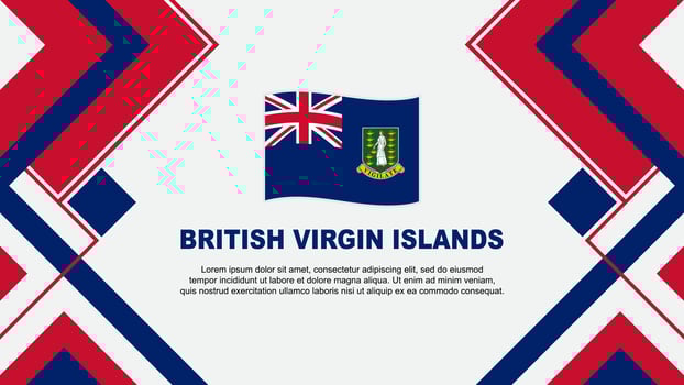 British Virgin Islands Flag Abstract Background Design Template. British Virgin Islands Independence Day Banner Wallpaper Vector Illustration. Banner