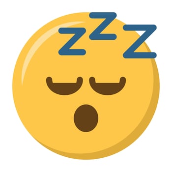 Sleeping face emoji icon vector