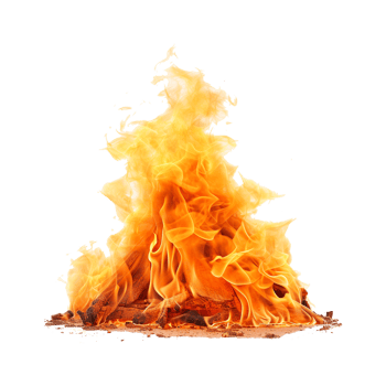 AI generated Holika dahan isolated on transparent background png