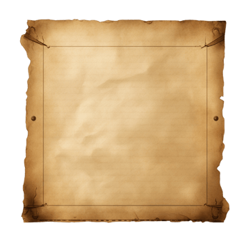 AI generated Blank old brown paper on transparent background png