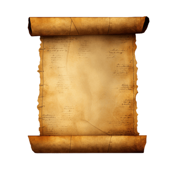 AI generated Blank old brown paper on transparent background png
